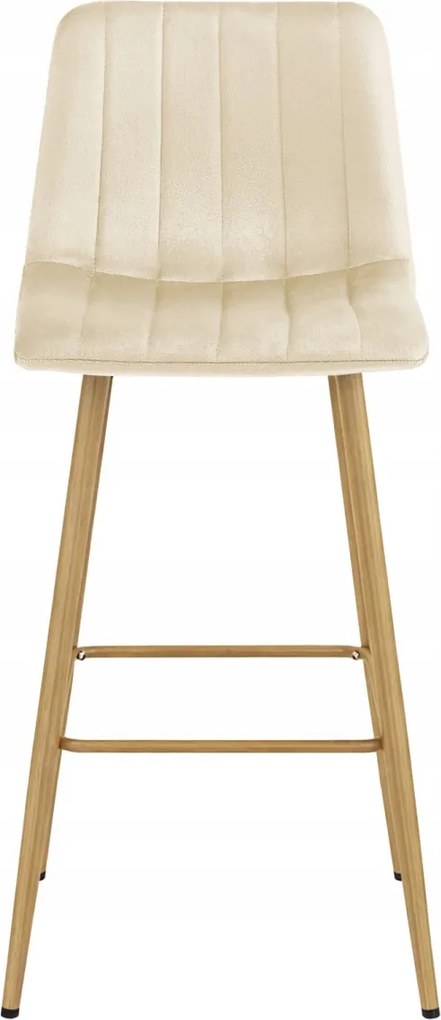 Scaun de bar POZZA VELVET, crem