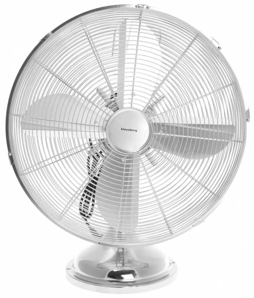Ventilator de birou, 40 cm, Klausberg KB7538, otel, argintiu