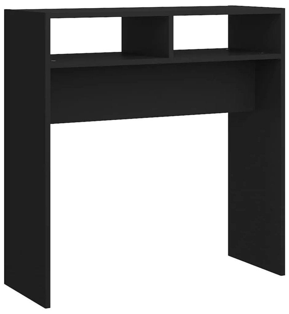 808297 vidaXL Masă consolă, negru, 78x30x80 cm, PAL