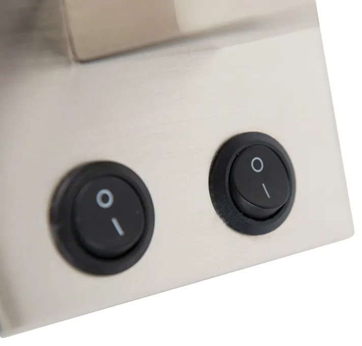 Lampa de perete din oțel cu abajur din catifea flori cu auriu - Brescia