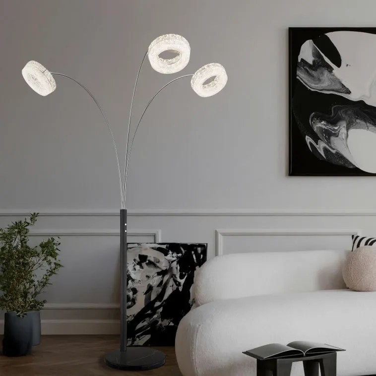 Lampa de podea LED cristale din sticla LAUREL