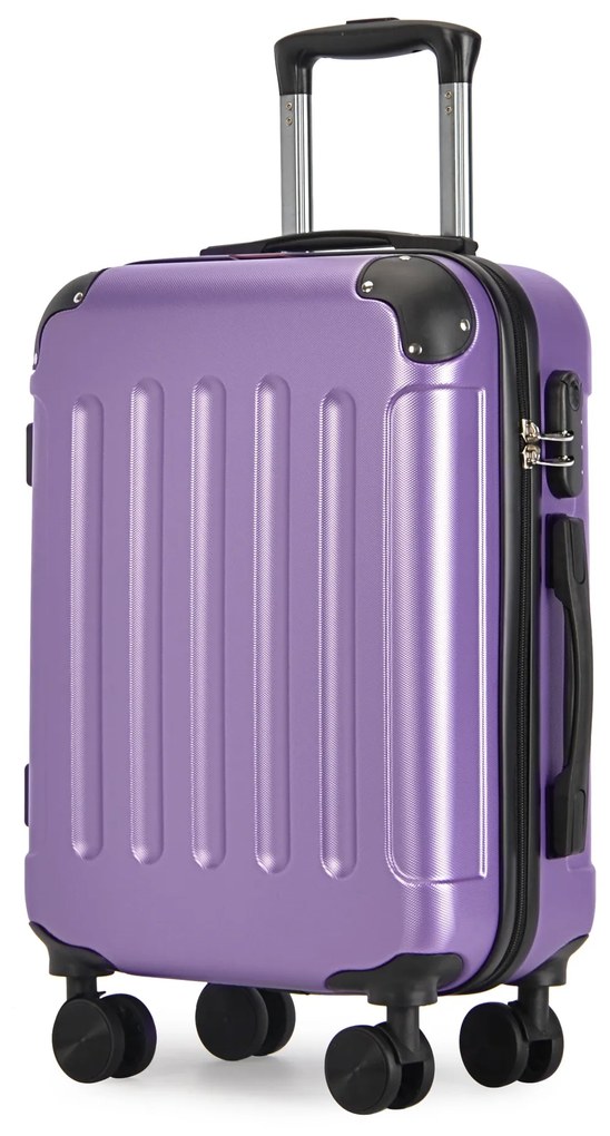 BONTOUR VERTICAL valiză cabină cu 4 roți 55x40x20cm , mov
