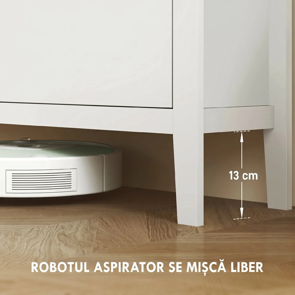 HOMCOM Pantofar Slim cu 4 Sertare pentru 20 Perechi de Pantofi, Mărime EU44 și Separatoare Reglabile, 105x24x95,5 cm, Alb | Aosom Romania