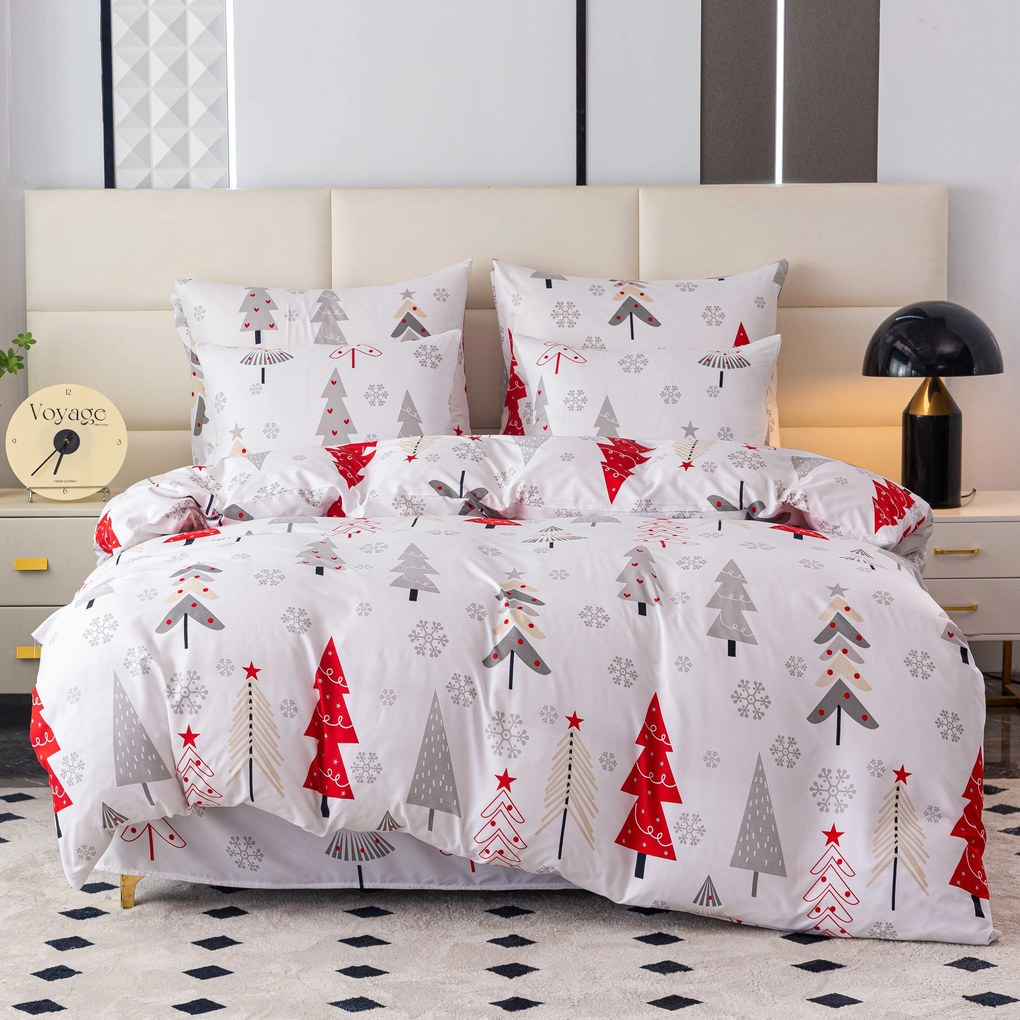 Lenjerie de pat din microfibra JINGLE albă Dimensiune lenjerie de pat: 70 x 90 cm | 140 x 200 cm