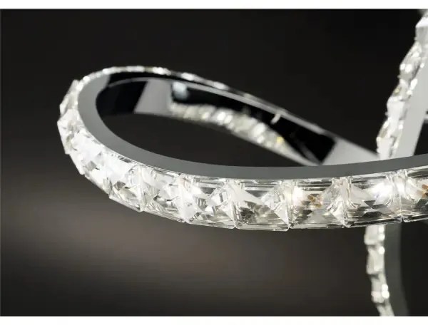 Plafonieră LED aplicată, reglabilă, ABRO, 26W/230V, crom lucios