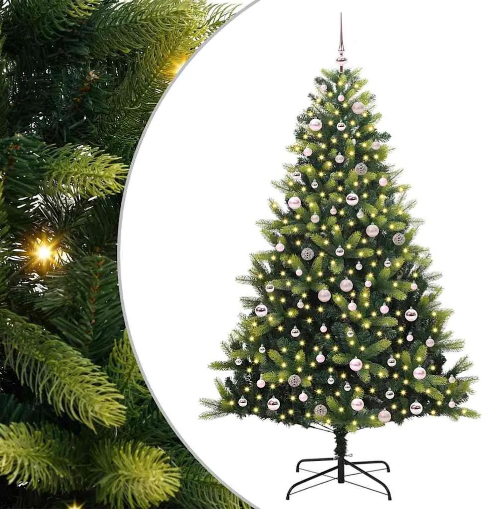 vidaXL Brad de Crăciun artificial cu ramuri articulare 300 LEDs 240 cm
