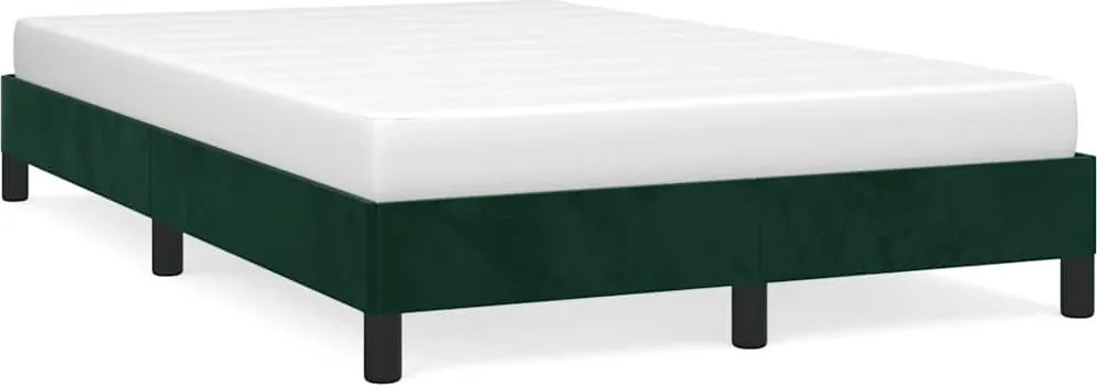 vidaXL Cadru de pat fără saltea, verde închis, 120x200 cm, catifea