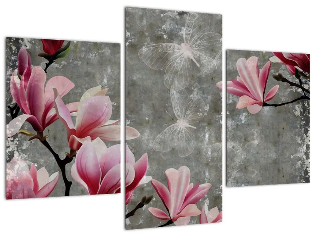 Tablou cu flori (90x60 cm)