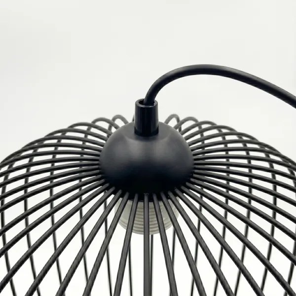 Lampă suspendată pe cablu DESTELLO 1xE27/15W/230V Ø 33 cm negru