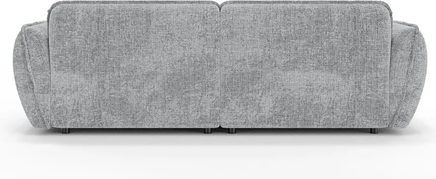 Canapea cu șezlong gri deschis cu tapițerie din chenille 252 cm Nelia Big – Ropez