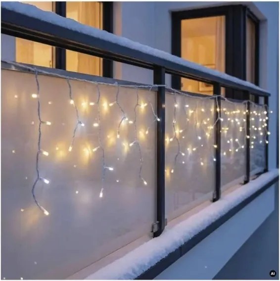 Ghirlandă LED pentru exterior 50xLED/3x0,4m IP44 alb rece/alb cald