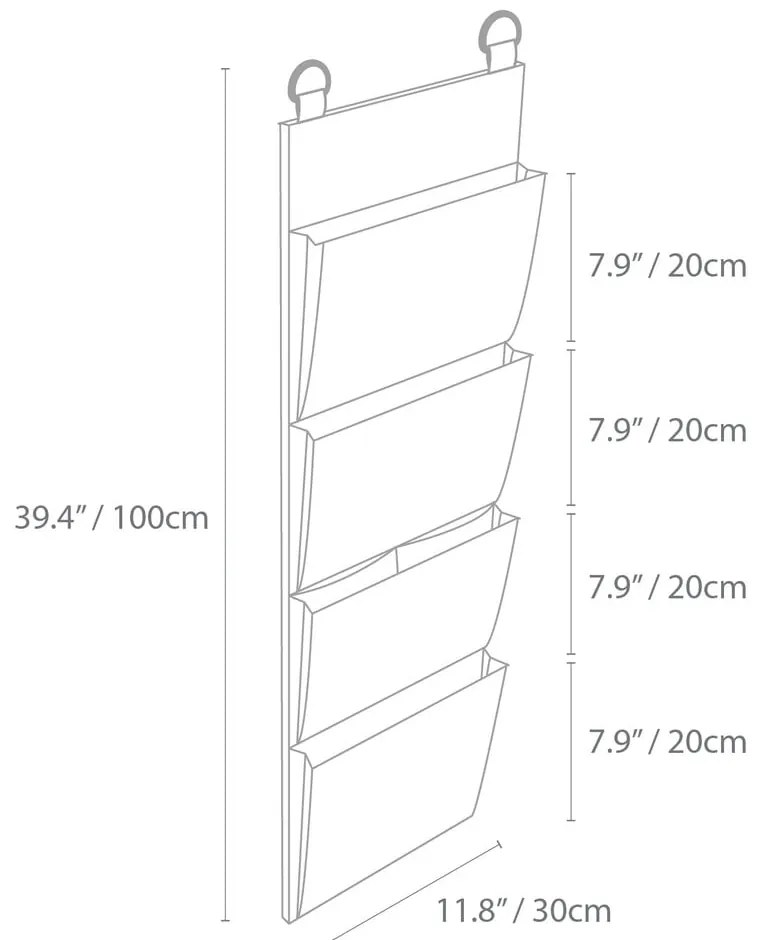 Organizator suspendat Bigso Box of Sweden Hang, gri