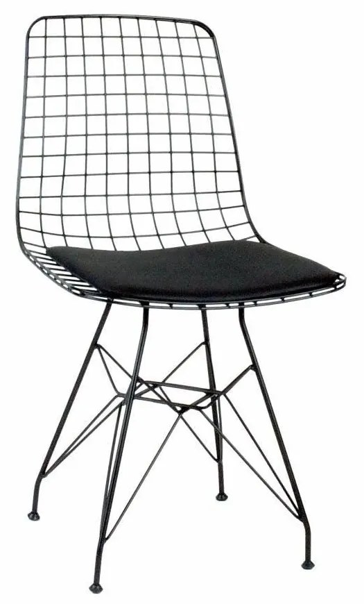 Scaun metal Frame, Negru, 53 x 80 x 51 cm