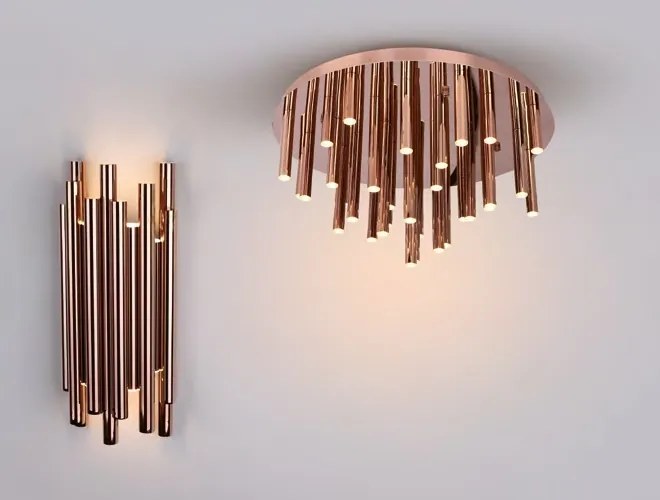 Plafoniera LED dimabila design Premium Class Quality ORGANIC COPPER