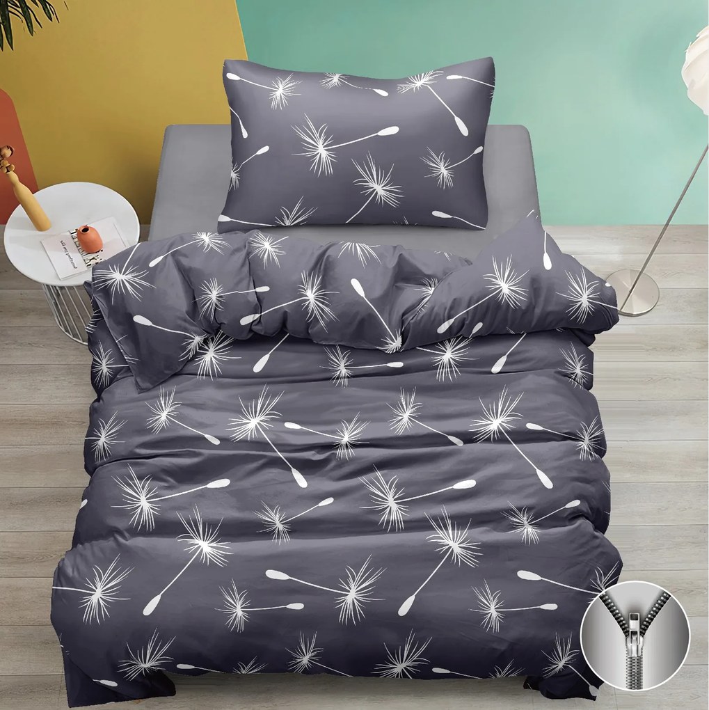 Lenjerie de pat din bumbac VENTO albastru-gri Dimensiune lenjerie de pat: 70 x 90 cm | 140 x 200 cm