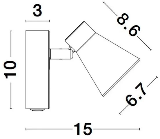Aplica cu spot DUBLIN alb NVL-9155711