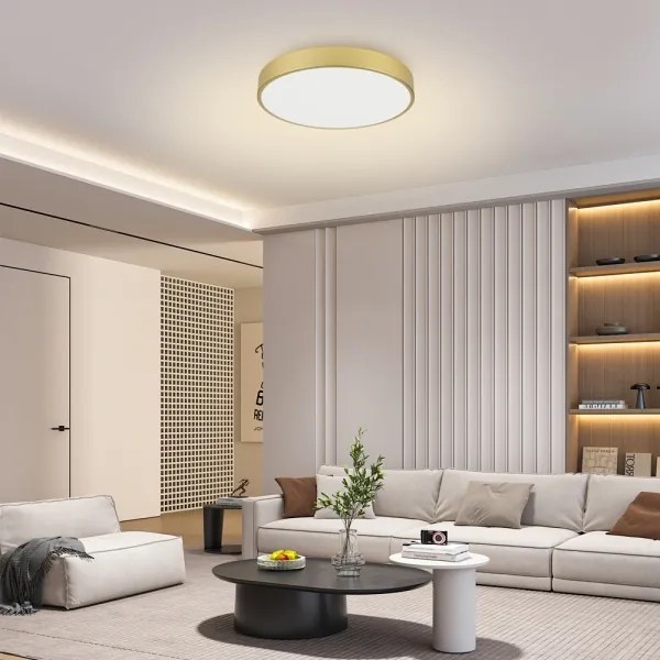 Brilagi - Corp de iluminat LED dimabil POOL, 60 W, 230 V, 3000-6000K, Ø 60 cm, auriu + telecomandă