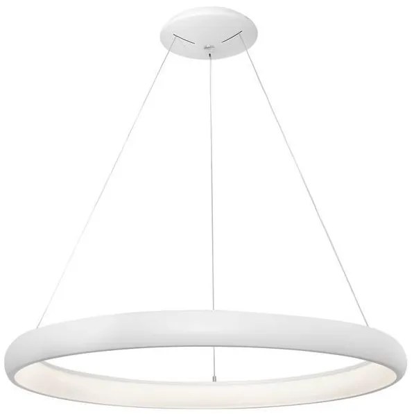 Lustra LED dimabila, design modern Albi alb, 81cm