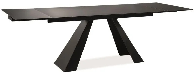Masa extensibila Salvadore negru mat L160-240xl90 cm