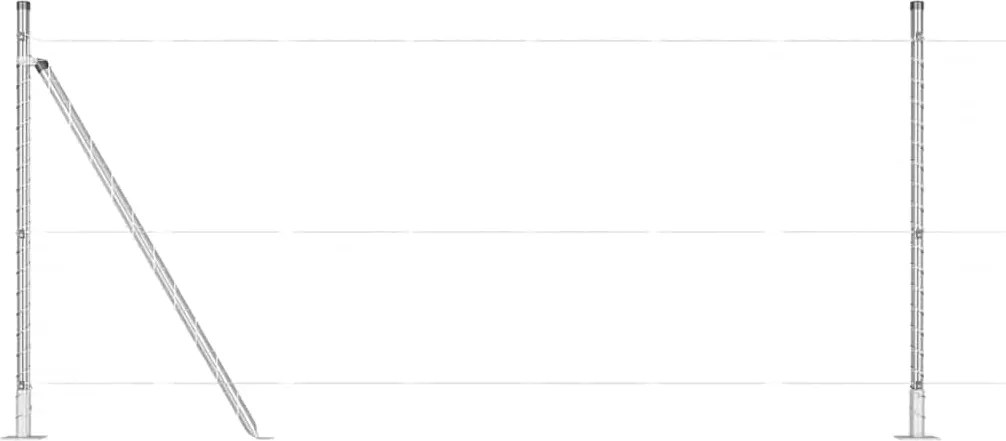 vidaXL Stâlp de gard. 26 pcs Gri 3,2 x 3,2 x 90 cm