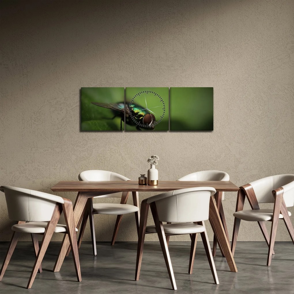Tablou - Musca (cu ceas) (90x30 cm)