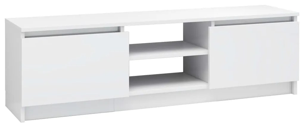 800573 vidaXL Comodă TV, alb extralucios, 120 x 30 x 35,5 cm, PAL