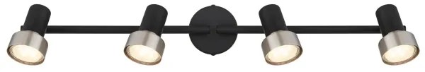 Spot Globo 57917-4N MASON 4xGU10/25W/230V negru/argintiu