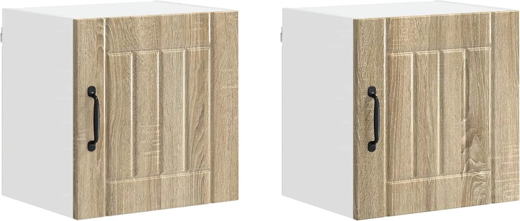 vidaXL Dulap de bucătărie 2 pcs Stejar Sonoma 40 x 31 x 40 cm