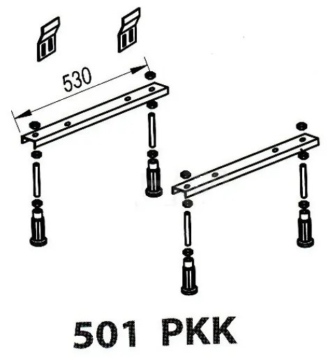Set picioare cada pentru Kolpasan Elektra 190x90 cm