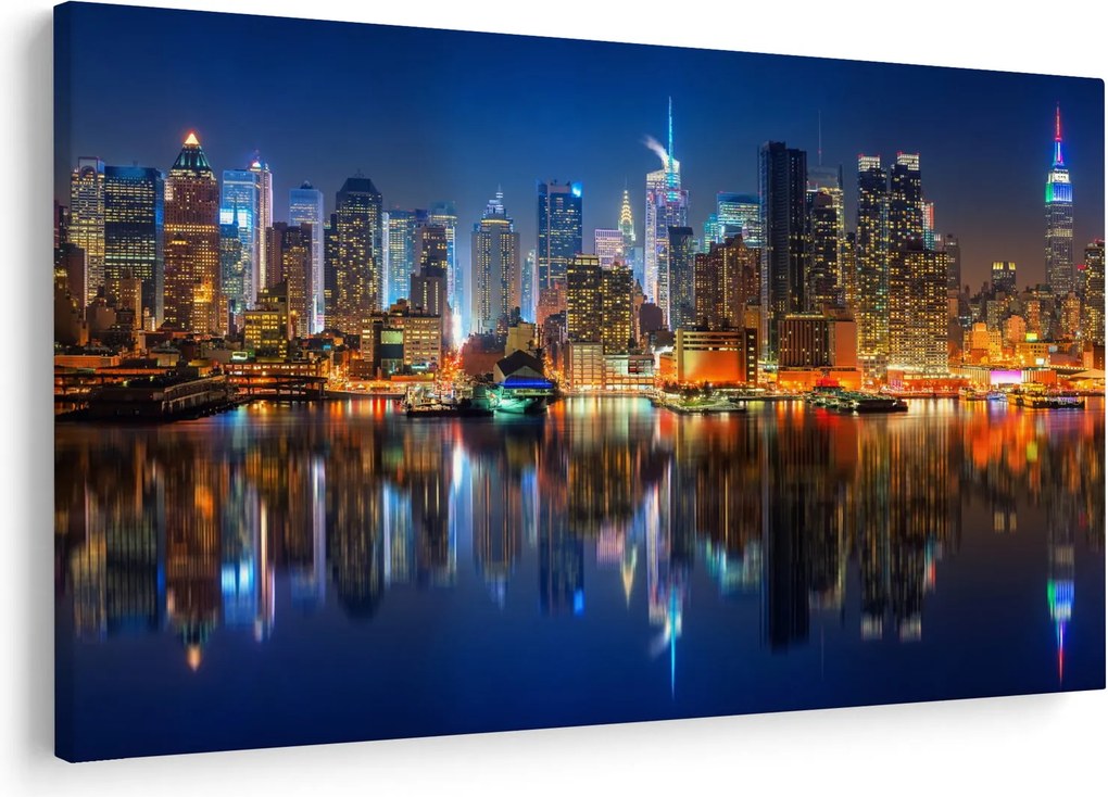 Tablou cu Manhattan noaptea (90x60 cm)
