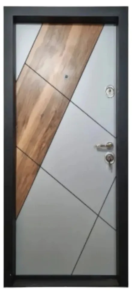Usa metalica de apartament cu izolatie si vizor Novo Doors First Class NDFC23, Deschidere Stanga Dreapta, Dimensiune 200X88 cm, Tabla 12 mm, Kit
