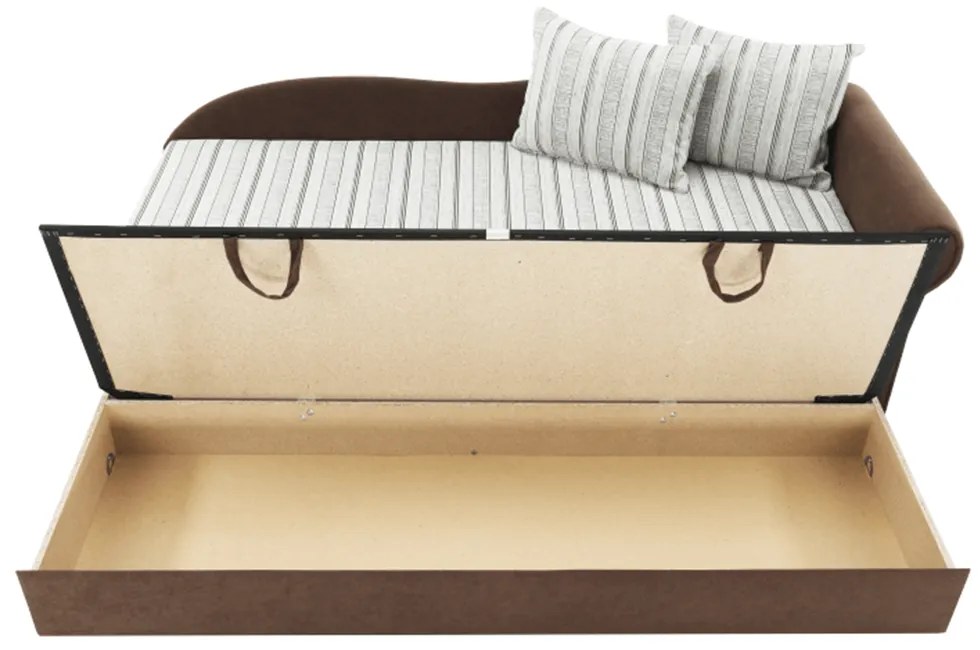 Divan extensibil, maro/bej/auriu/model, dreapta, AGA D