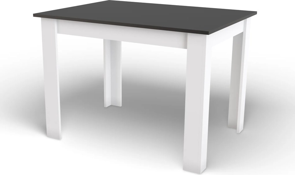 OFERTA Masa de dining neagra cu picioare albe MADO 120x80 calitate II