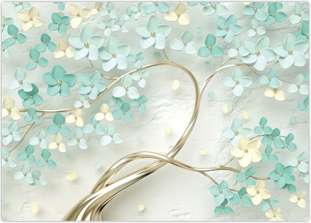 Tablou - Copac auriu înflorit (70x50 cm)