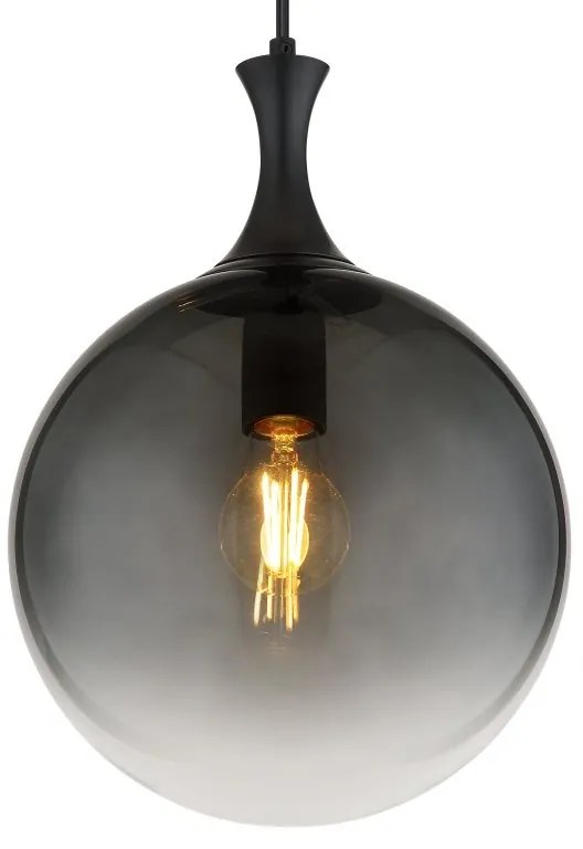 Pendul design modern DALTON negru/fumuriu