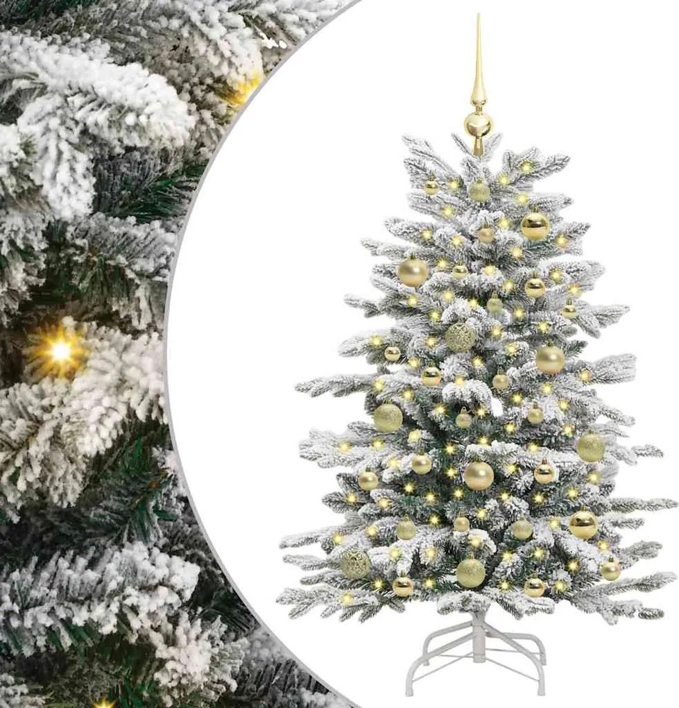 vidaXL Brad de Crăciun artificial cu ramuri articulare Alb 120 cm