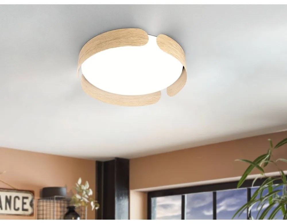 Plafonieră albă/în culoare naturală LED VALCASOTTO – EGLO