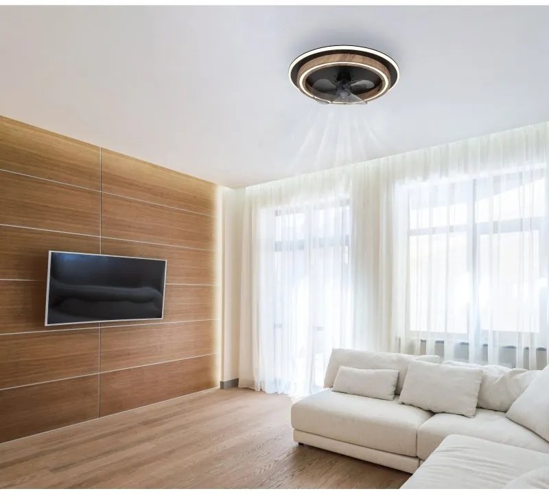 Lustra LED cu ventilator si telecomanda BOZAN
