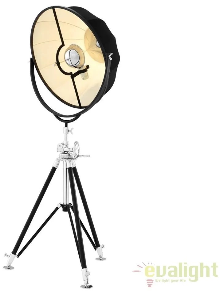 Lampadar cu trepied si abajur din tesatura Vertigo 110509 HZ