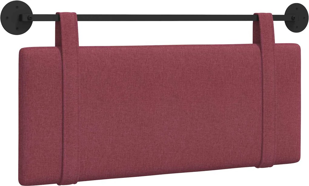 vidaXL Cap de pat suspendat Simplu Roșu Vin 110 x 55 x 5 cm țesătură