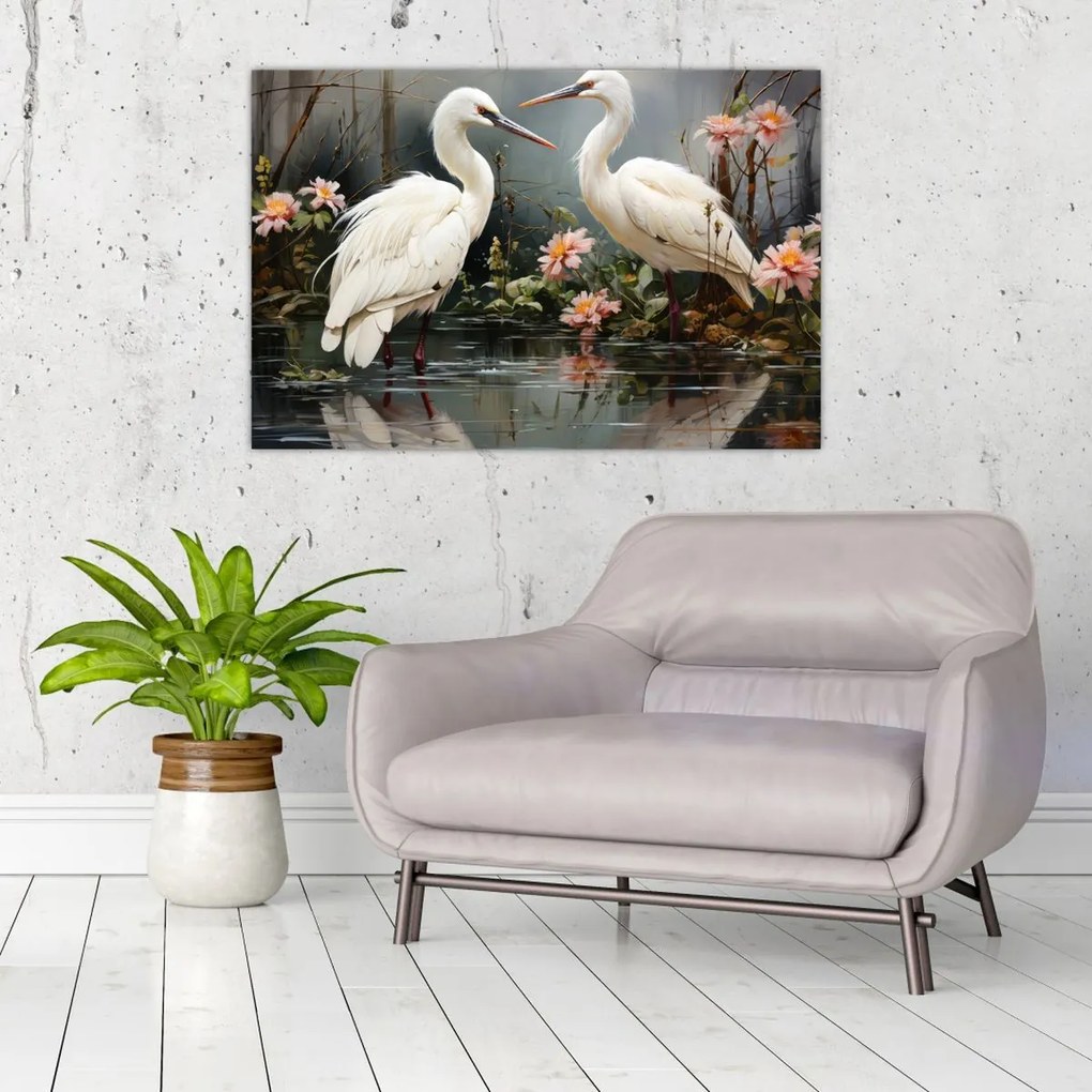 Tablou - Macarale albe (90x60 cm)