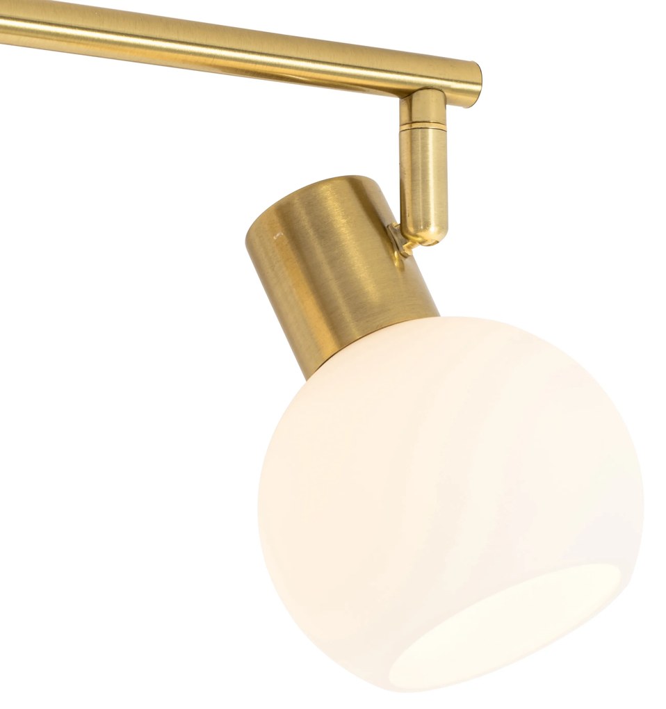 Spot luminos inteligent de tavan auriu cu sticlă opală 4 lumini reglabil incl. 4 Wifi P45 - Anouk