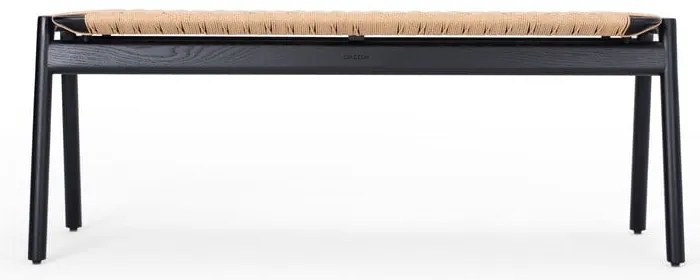 Bancă neagră/în culoare naturală Klupa – Gazzda