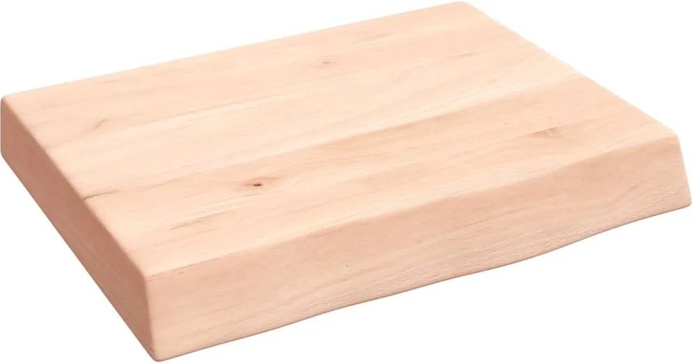 vidaXL Poliță de perete, 40x30x(2-6) cm, lemn masiv de stejar netratat