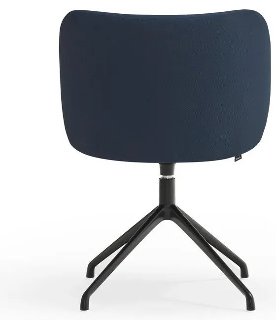 Scaun de sufragerie albastru închis tapițat Mogi – Teulat