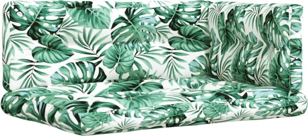 vidaXL Perne de paleți, 7 buc., model cu frunze, material textil