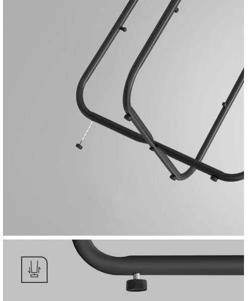 Măsuță laterală NOIRA, negru/gri