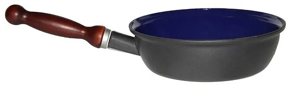 Sfinx Tigaie smaltată cu mâner din lemn BSE, 20 cm, diam. 20 cm