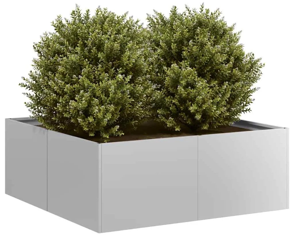 vidaXL Jardinieră 80x80x30 cm oțel galvanizat