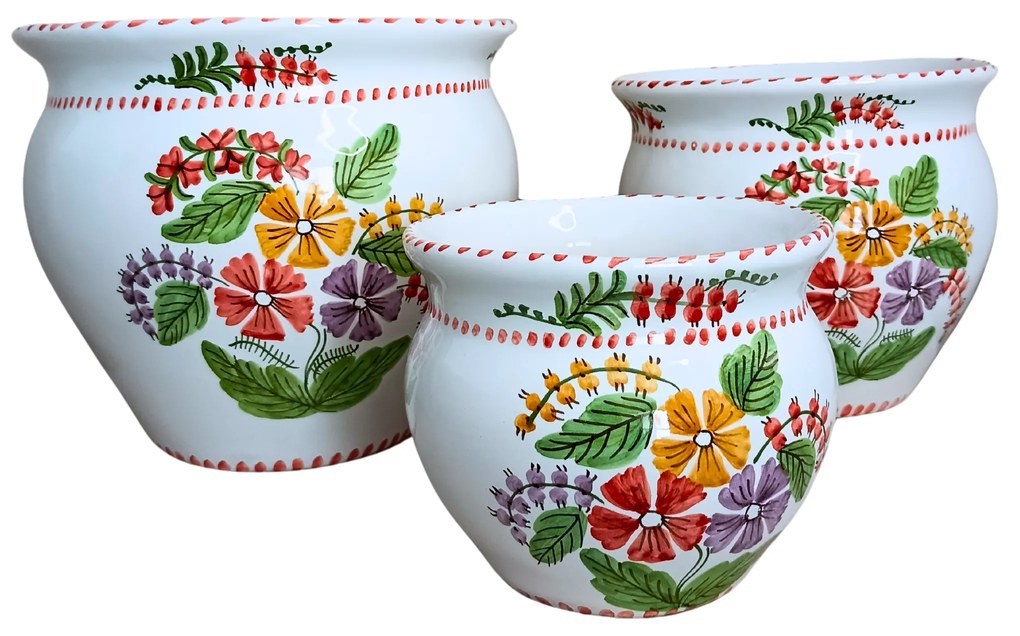 Ghiveci din ceramică model Flori de Câmp  15cm